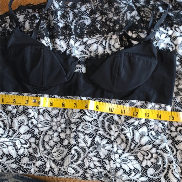 La Perla Elegant Black And White Floral Lace Chemise Style Dress Preloved - Picture 12 of 14